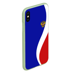 Чехол для iPhone XS Max матовый Герб РФ Триколор - фото 2