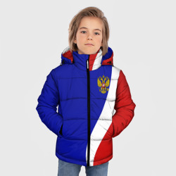 Зимняя куртка для мальчиков 3D Герб РФ Триколор - фото 2