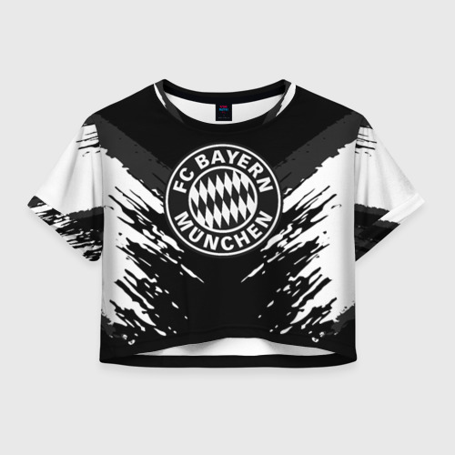 Женская футболка Crop-top 3D BAYERN MUNCHEN SPORT, цвет 3D печать