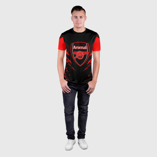 Мужская футболка 3D Slim Arsenal sport, цвет 3D печать - фото 4