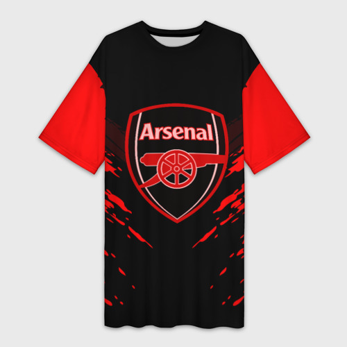 Платье-футболка 3D Arsenal sport, цвет 3D печать