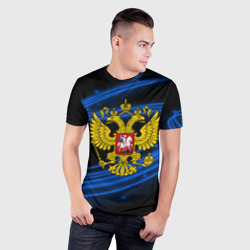 Мужская футболка 3D Slim Russia collection abstract - фото 2
