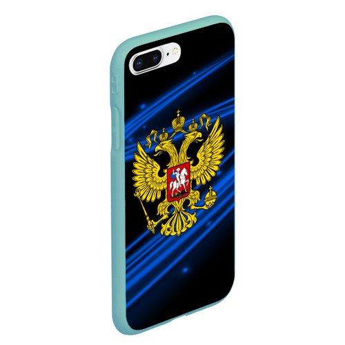 Чехол для iPhone 7Plus/8 Plus матовый Russia collection abstract, цвет мятный - фото 3
