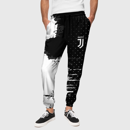 Мужские брюки 3D Juventus uniform black 2018, цвет 3D печать - фото 4