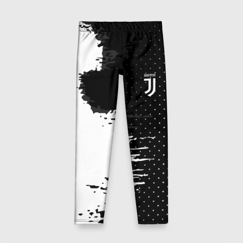 Детские леггинсы 3D Juventus uniform black 2018, цвет 3D печать