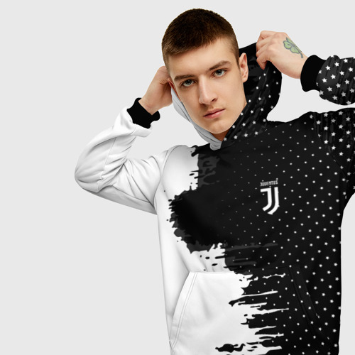 Мужская толстовка 3D Juventus uniform black 2018, цвет черный - фото 5