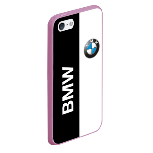 Чехол для iPhone 5/5S матовый BMW, цвет розовый - фото 3