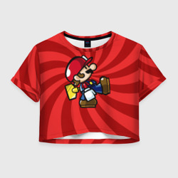 Женская футболка Crop-top 3D Mario