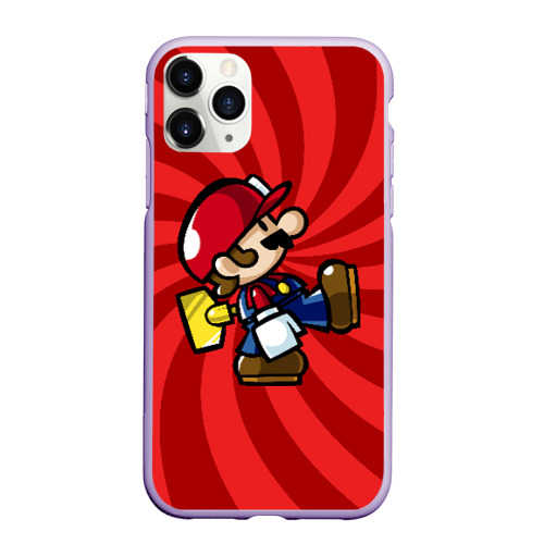 Чехол для iPhone 11 Pro матовый Mario, цвет светло-сиреневый