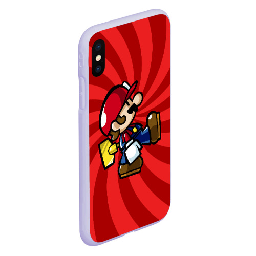 Чехол для iPhone XS Max матовый Mario, цвет светло-сиреневый - фото 3