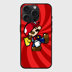 Чехол силиконовый для Apple iPhone 15 Pro матовый Mario