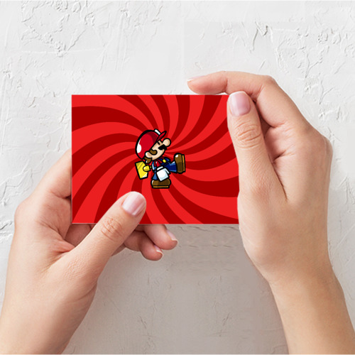 Поздравительная открытка Mario, цвет белый - фото 3