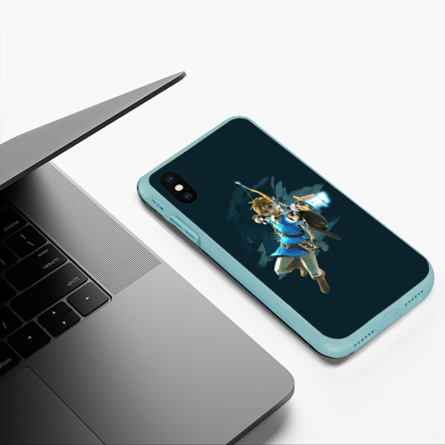 Чехол для iPhone XS Max матовый The Legend of Zelda, цвет мятный - фото 5