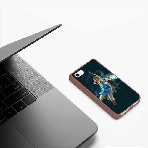 Чехол для iPhone 5/5S матовый The Legend of Zelda, цвет коричневый - фото 5