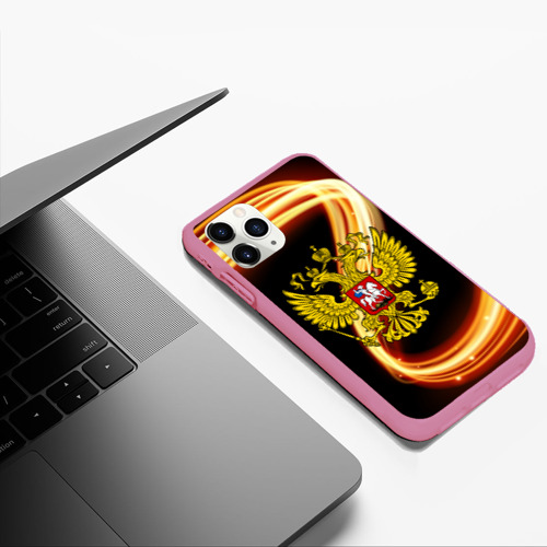 Чехол для iPhone 11 Pro Max матовый с принтом Герб РФ collection line, фото #5