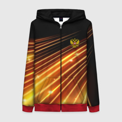 Женская толстовка 3D на молнии Russia Sport 2018 uniform