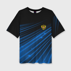 Женская футболка oversize 3D Russia Sport 2018 uniform