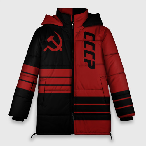 Женская зимняя куртка Oversize СССР, цвет красный