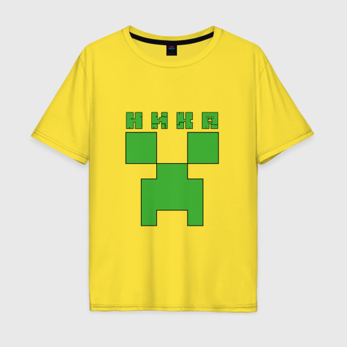 Мужская футболка хлопок Oversize Ника - Minecraft