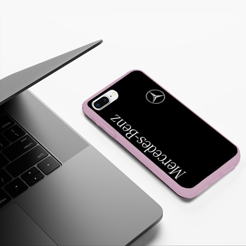 Чехол для iPhone 7Plus/8 Plus матовый Mercedes-Benz, цвет розовый - фото 5