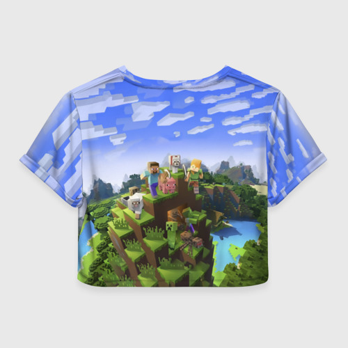 Женская футболка Crop-top 3D Рита - Minecraft, цвет 3D печать - фото 2