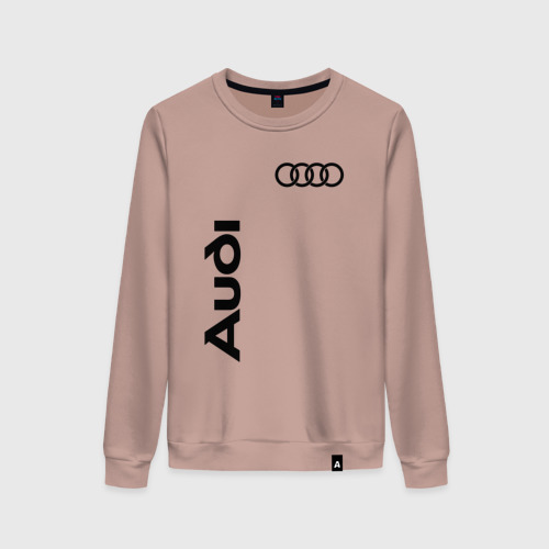 Женский свитшот хлопок Audi, цвет пыльно-розовый