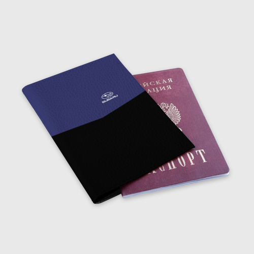 Обложка для паспорта матовая кожа SUBARU SPORT         , цвет черный - фото 3