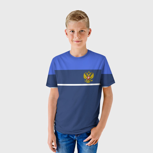 Детская футболка 3D Герб России, цвет 3D печать - фото 3