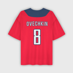Мужская футболка oversize 3D Ovechkin Washington Capitals Red