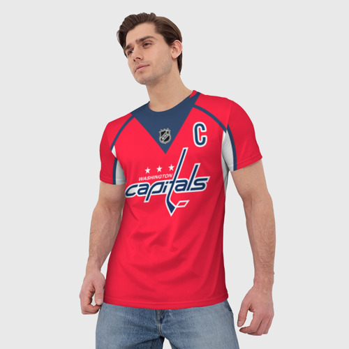 Мужская футболка 3D Ovechkin Washington Capitals Red, цвет 3D печать - фото 3