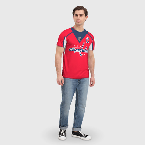 Мужская футболка 3D Ovechkin Washington Capitals Red, цвет 3D печать - фото 5