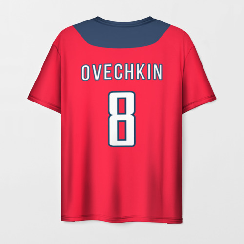 Мужская футболка с принтом Ovechkin Washington Capitals Red, вид сзади №1