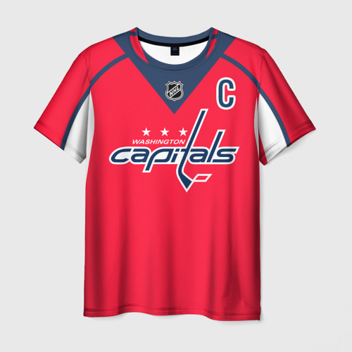 Мужская футболка 3D Ovechkin Washington Capitals Red, цвет 3D печать