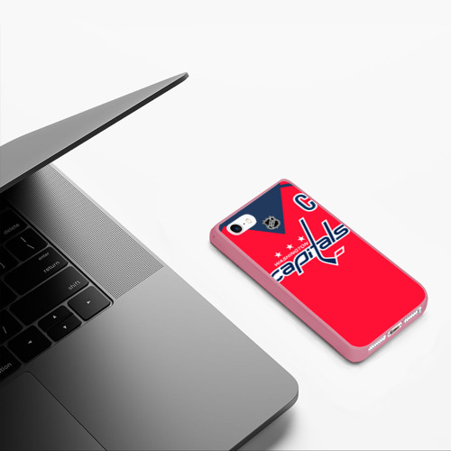 Чехол для iPhone 5/5S матовый Ovechkin Washington Capitals Red, цвет малиновый - фото 5