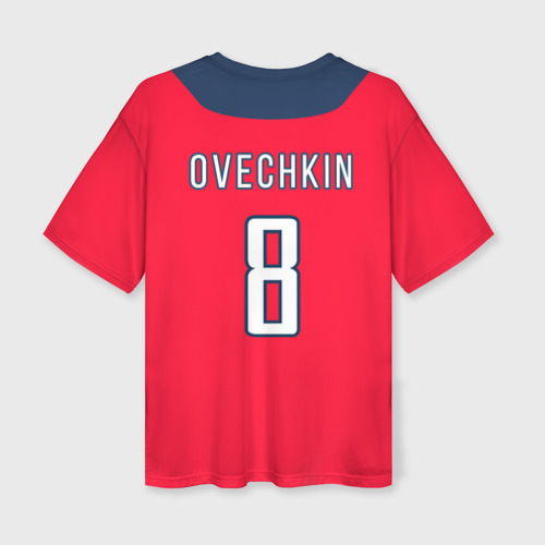 Женская футболка oversize 3D Ovechkin Washington Capitals Red, цвет 3D печать - фото 2