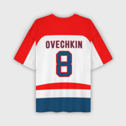 Мужская футболка oversize 3D Ovechkin Washington Capitals White