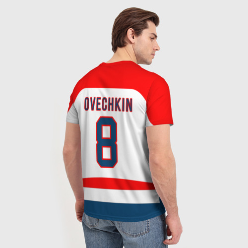 Мужская футболка 3D Ovechkin Washington Capitals White, цвет 3D печать - фото 4