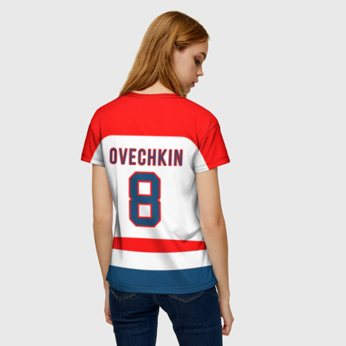 Женская футболка 3D Ovechkin Washington Capitals White - фото 4