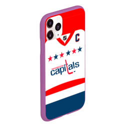 Чехол для iPhone 11 Pro Max матовый Ovechkin Washington Capitals White - фото 2