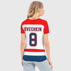 Женская футболка 3D Slim Ovechkin Washington Capitals White - фото 2