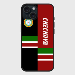Чехол силиконовый для Apple iPhone 15 матовый Чечня
