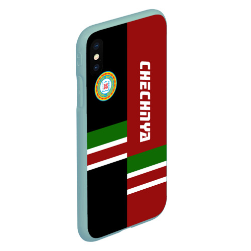 Чехол для iPhone XS Max матовый Чечня, цвет мятный - фото 3