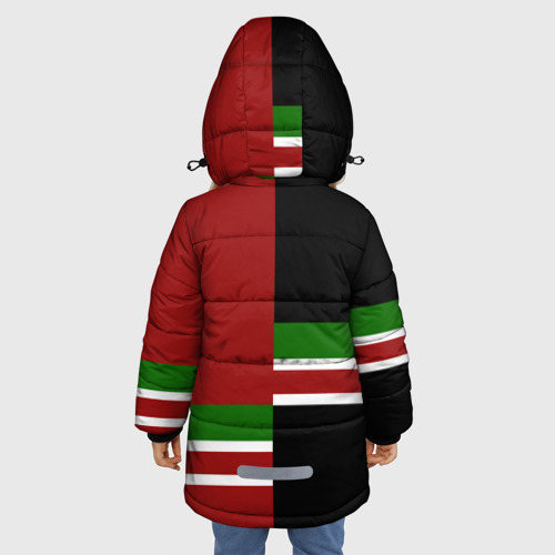 Зимняя куртка для девочек 3D Чечня, цвет светло-серый - фото 4