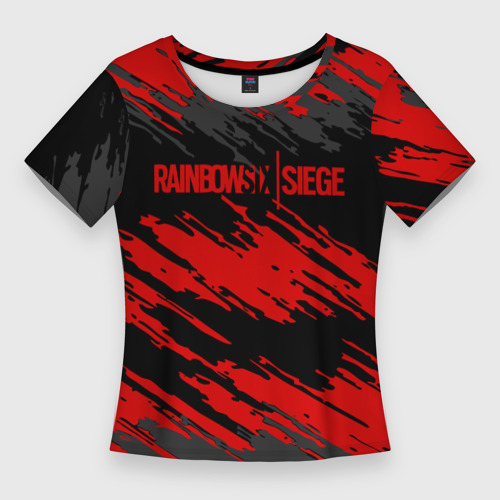 Женская футболка 3D Slim Rainbow Six Siege радуга 6 осада R6S, цвет 3D печать