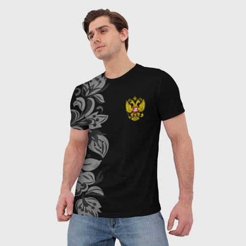 Мужская футболка 3D Russia Pattern Collection, цвет 3D печать - фото 3