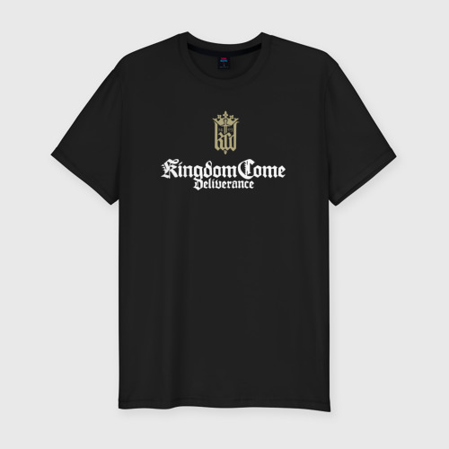 Мужская футболка хлопок Slim Kingdom Come, цвет черный