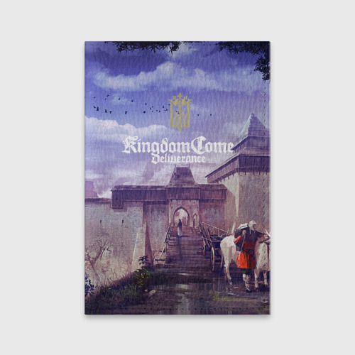 Обложка для паспорта матовая кожа Kingdom Come Deliverance, цвет фиолетовый
