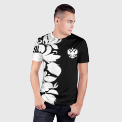 Мужская футболка 3D Slim Russia Black&White Style - фото 2