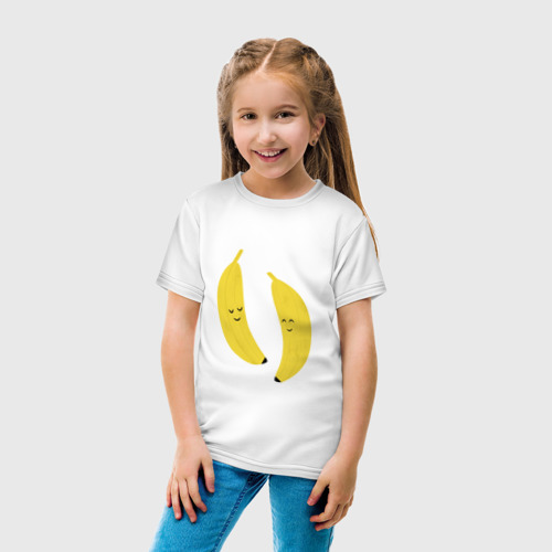 Детская футболка хлопок Бананы, цвет белый - фото 5
