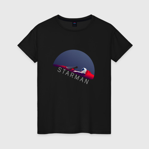 Женская футболка хлопок starman, цвет черный